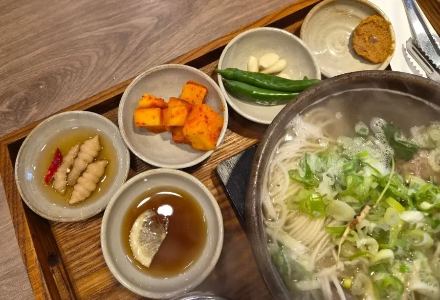 Rib-scented broth at Gang Galbitang