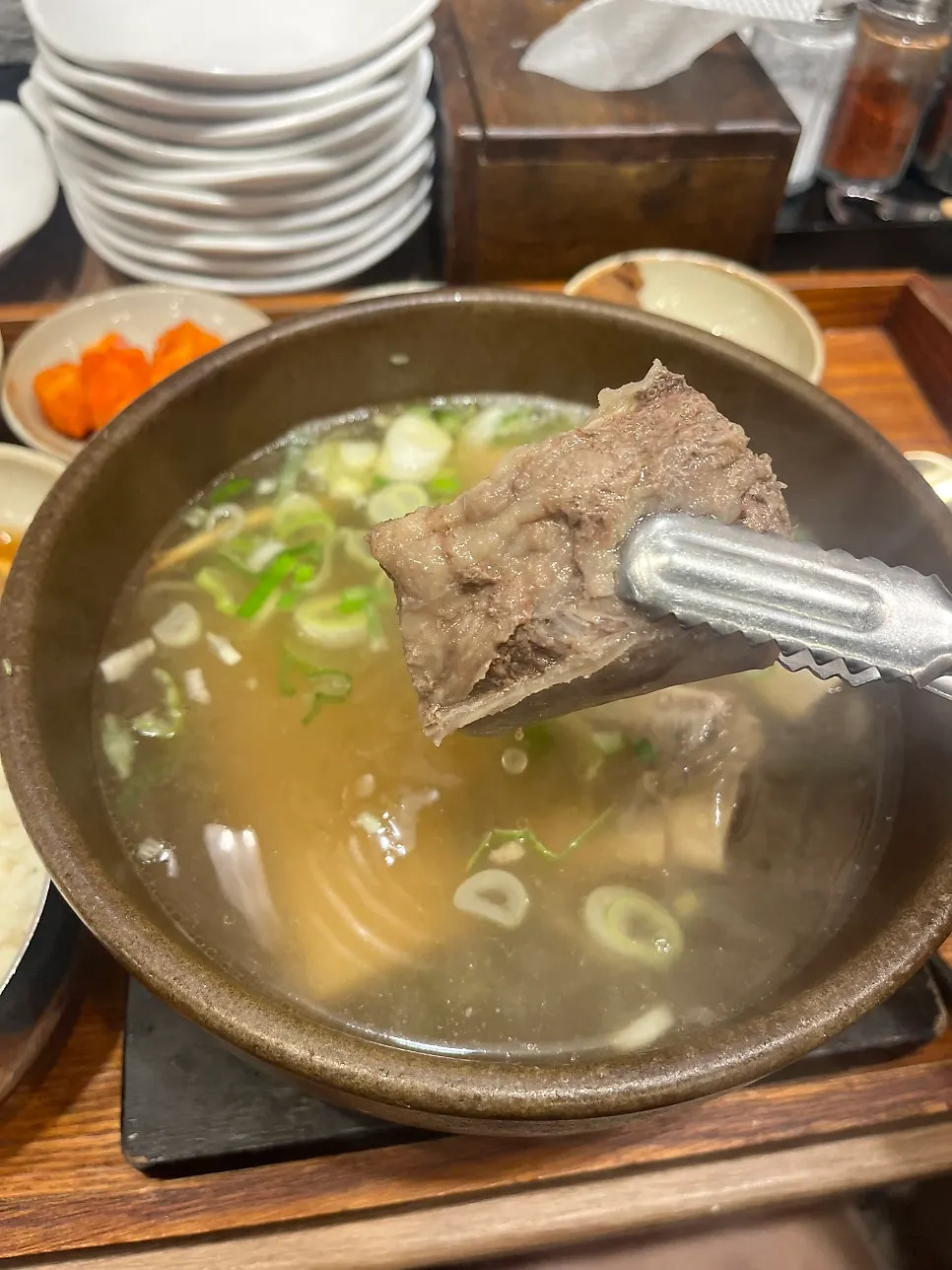 Korean beef-bone galbitang broth