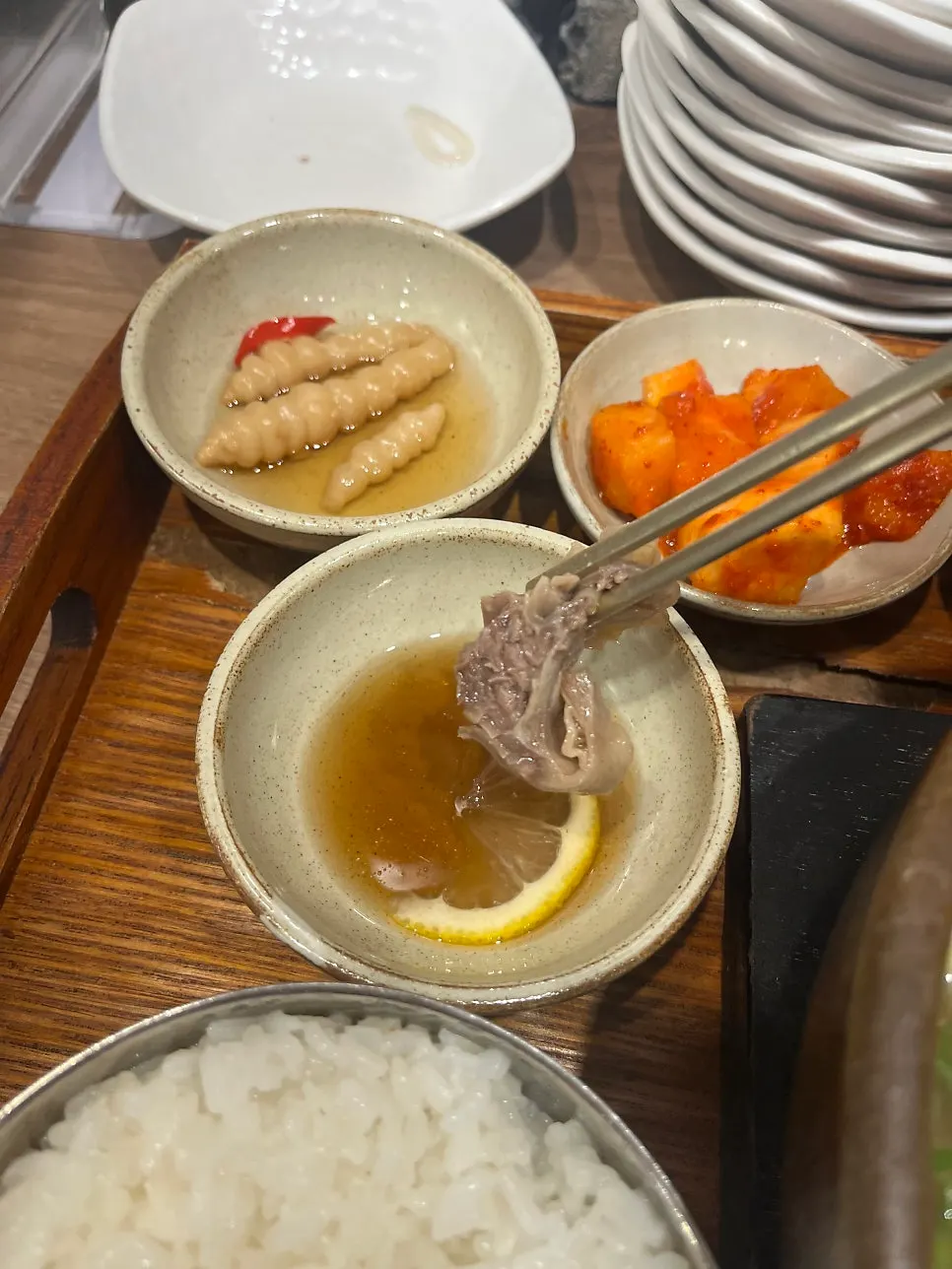 Galbitang with ginseng
