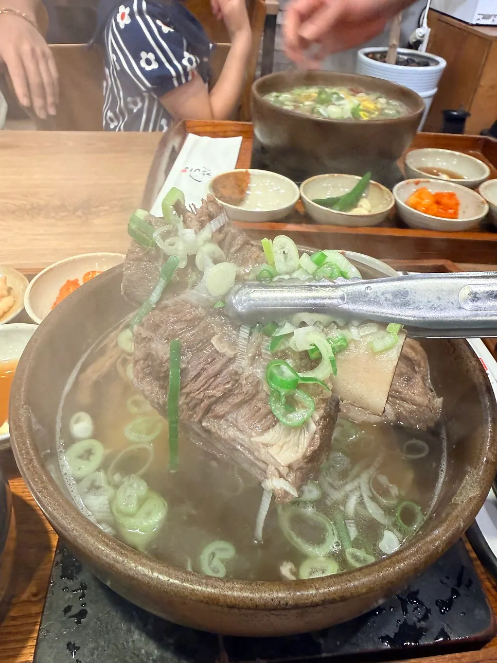 Table spread ordered with family at Gang Galbitang Seomyeon