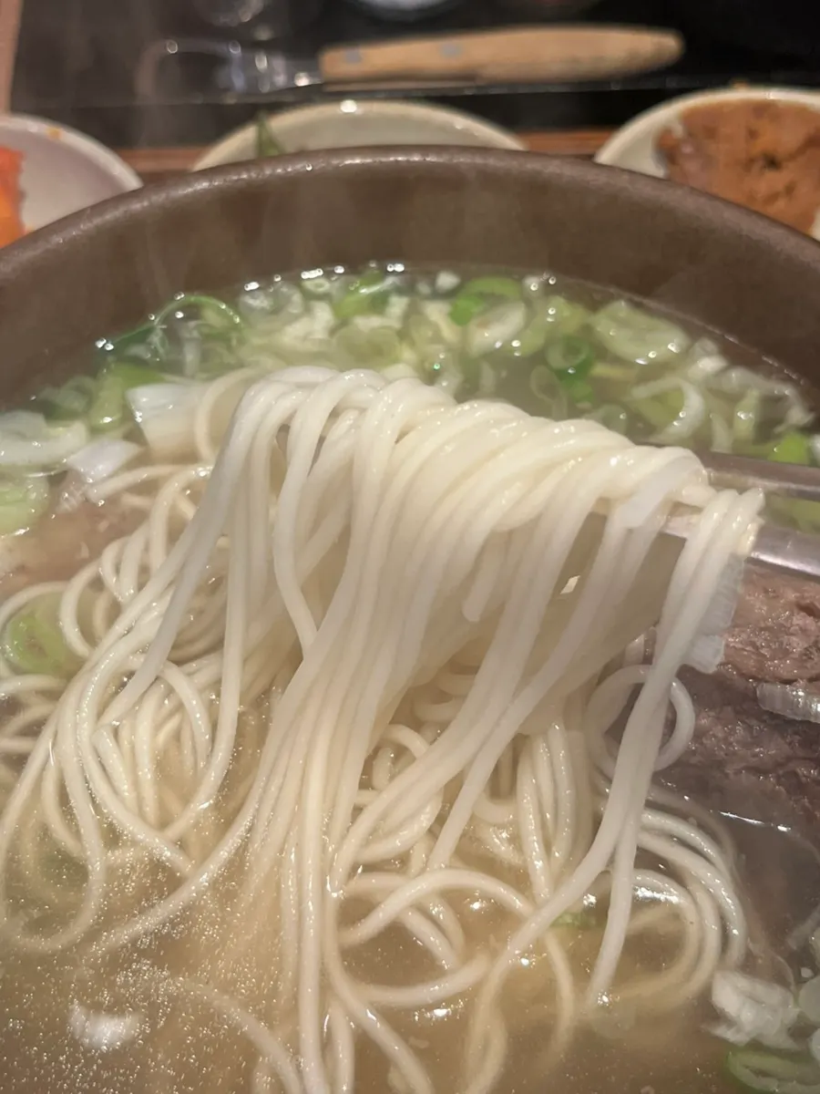 A sip of galbitang broth