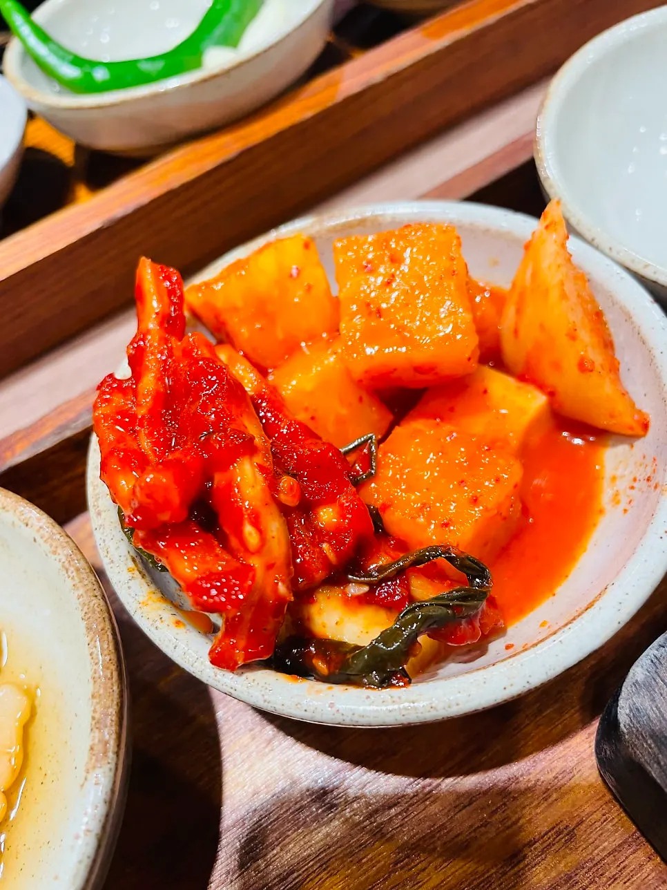 Bowl of rice mixed into galbitang broth
