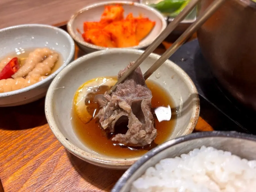 식사를 마친 강갈비탕 서면점 테이블