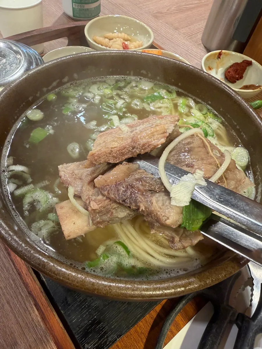 Clear galbitang with rib bones