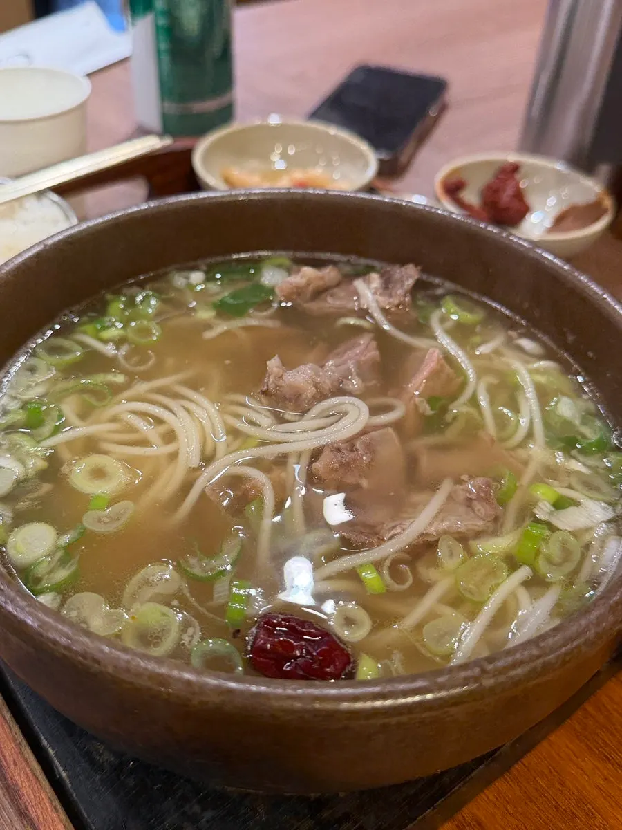 Galbitang with deep broth