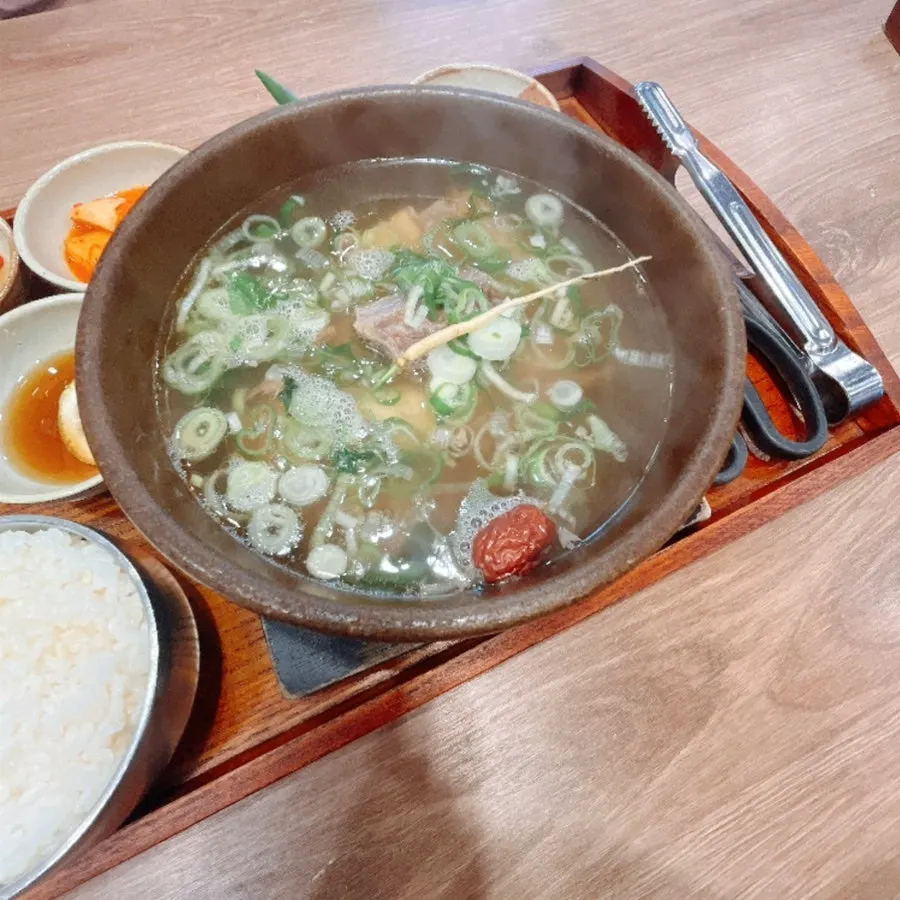 Basic galbitang with glass noodles and ribs