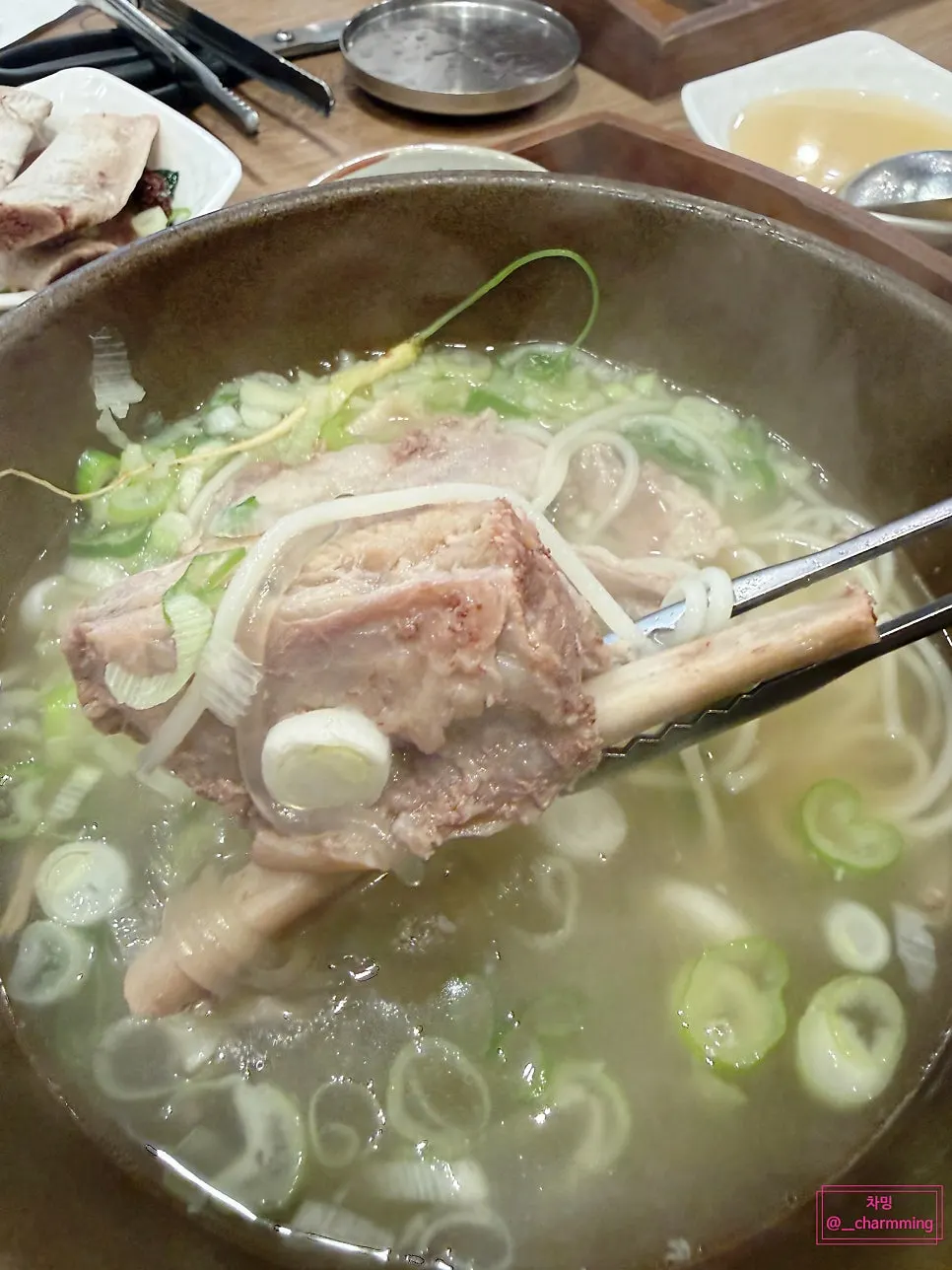 Dipping sauce for the meat with doenjang and garlic chili