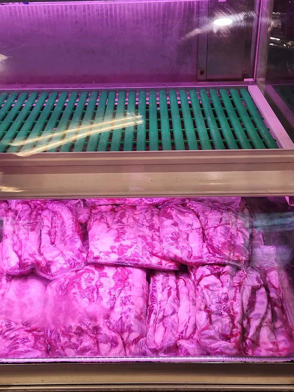 The restaurant's dedicated meat-aging space