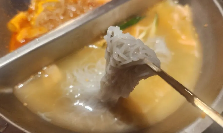 Naengmyeon bowl finished without a drop left