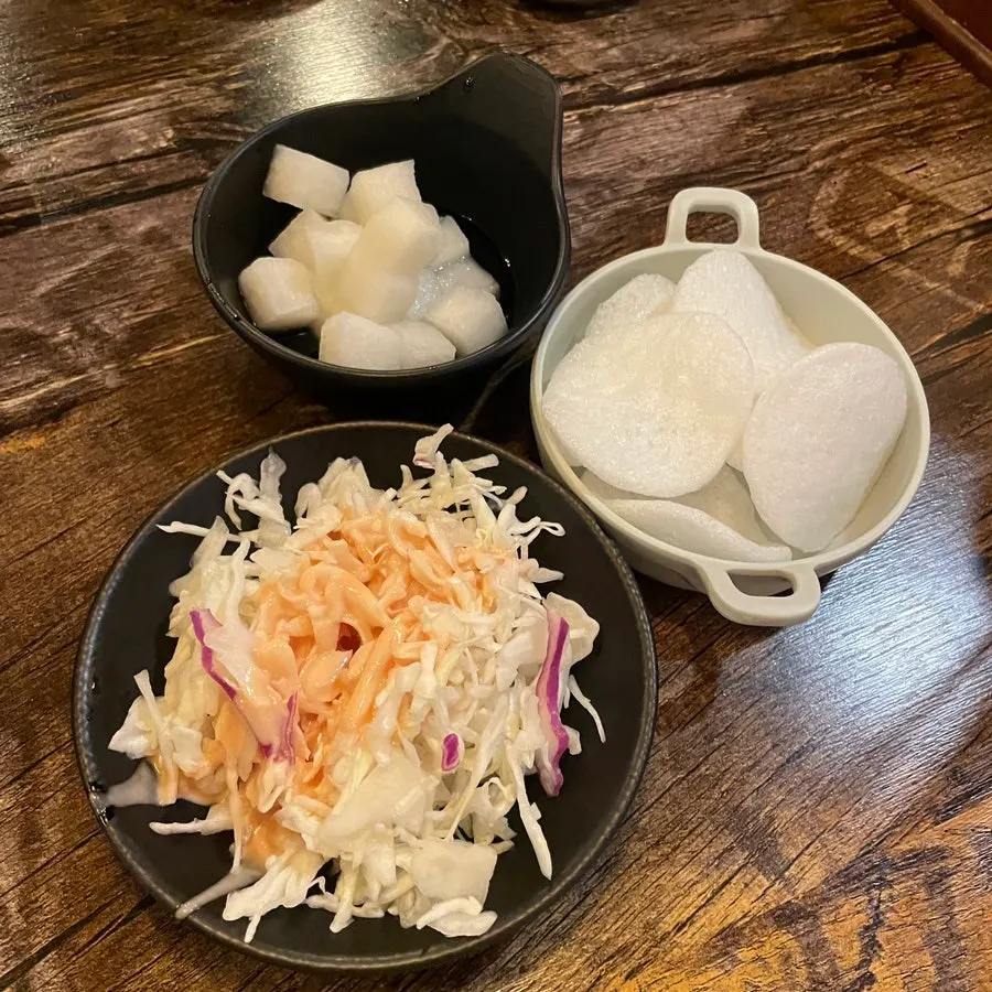 Bone-in half-and-half chicken spread on the table