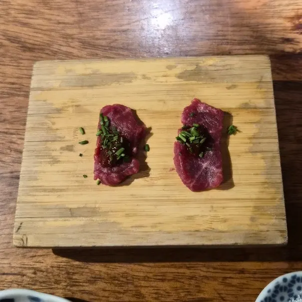 Basic side dishes served with the Korean beef course