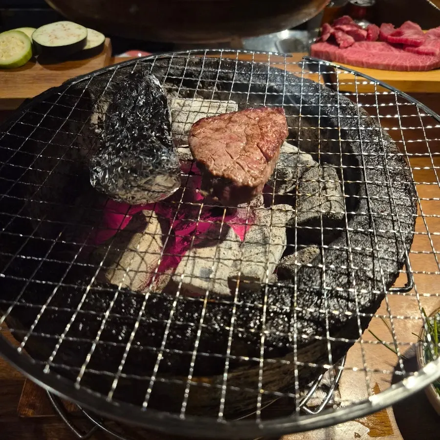 Beef course paired with beer