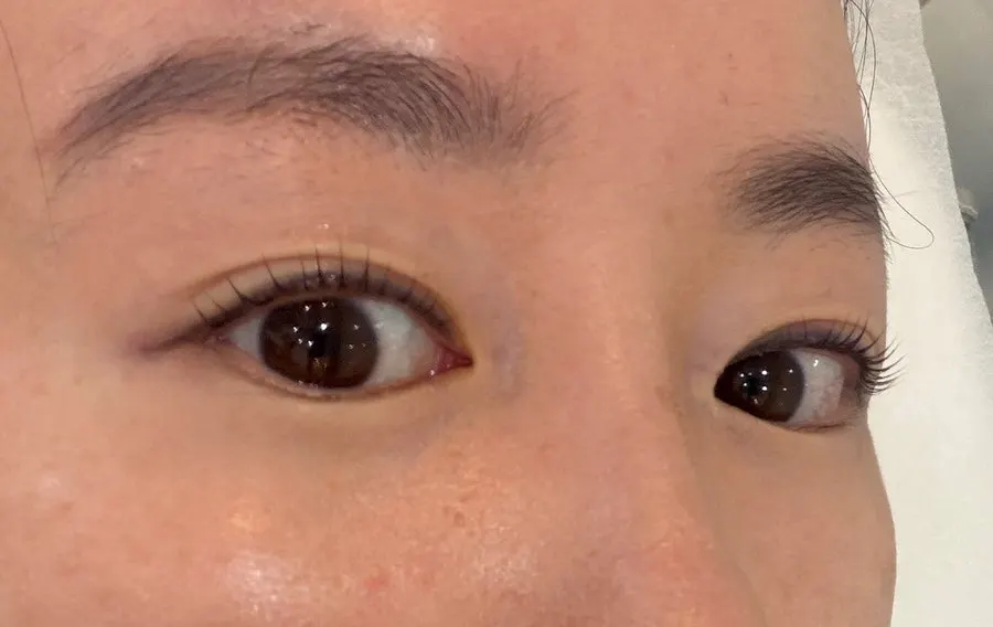 Naturally lifted lash lift result