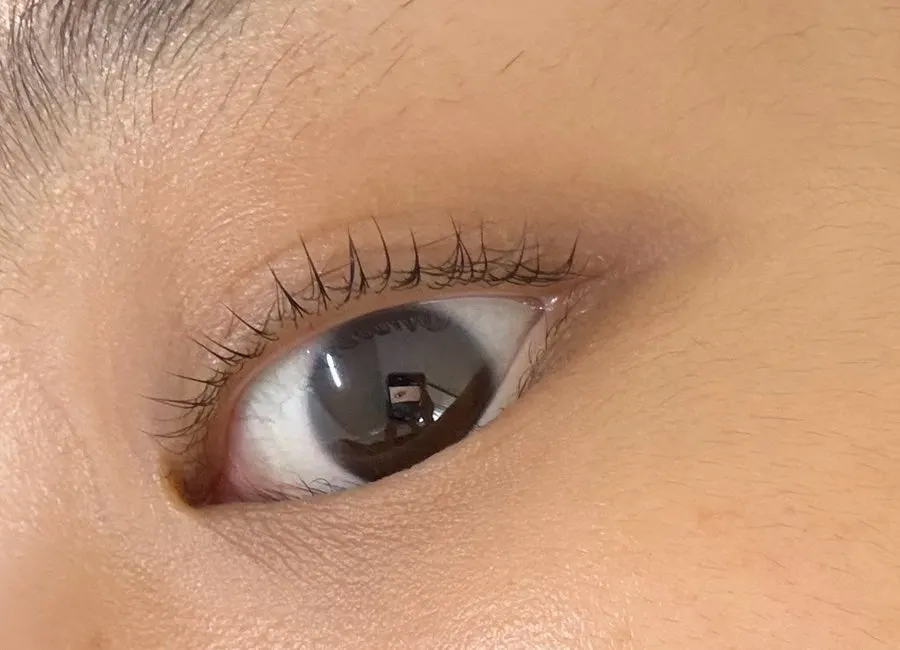 After a lash lift with a natural curl