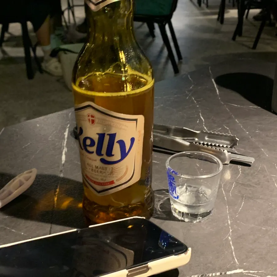 Kelly beer and soju bomb combo