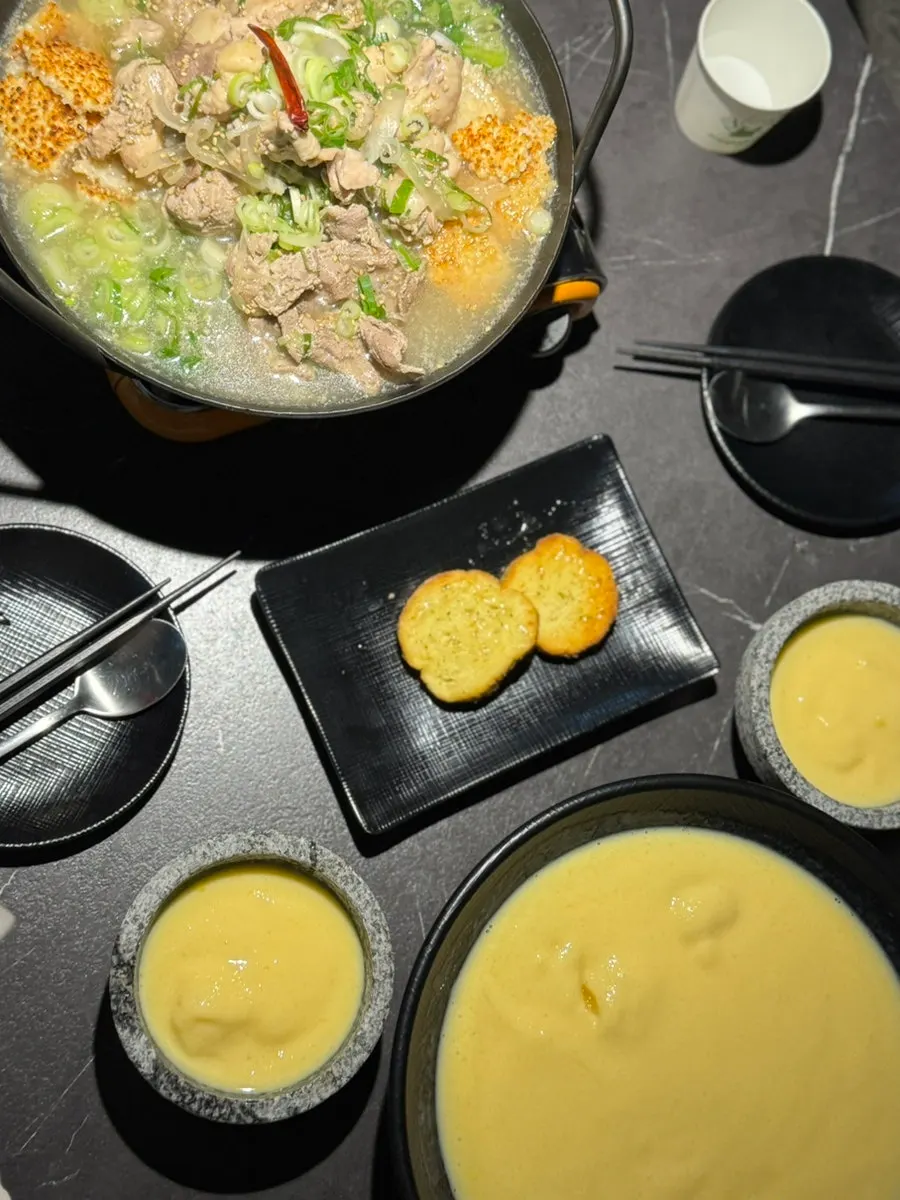 Close-up of the meat in the chicken soup