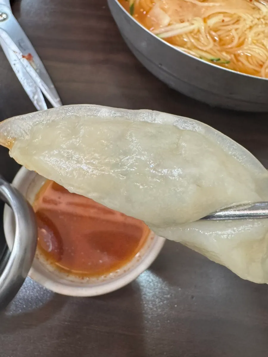 Finished bowl of mul-milmyeon at Seomyeon Milmyeon