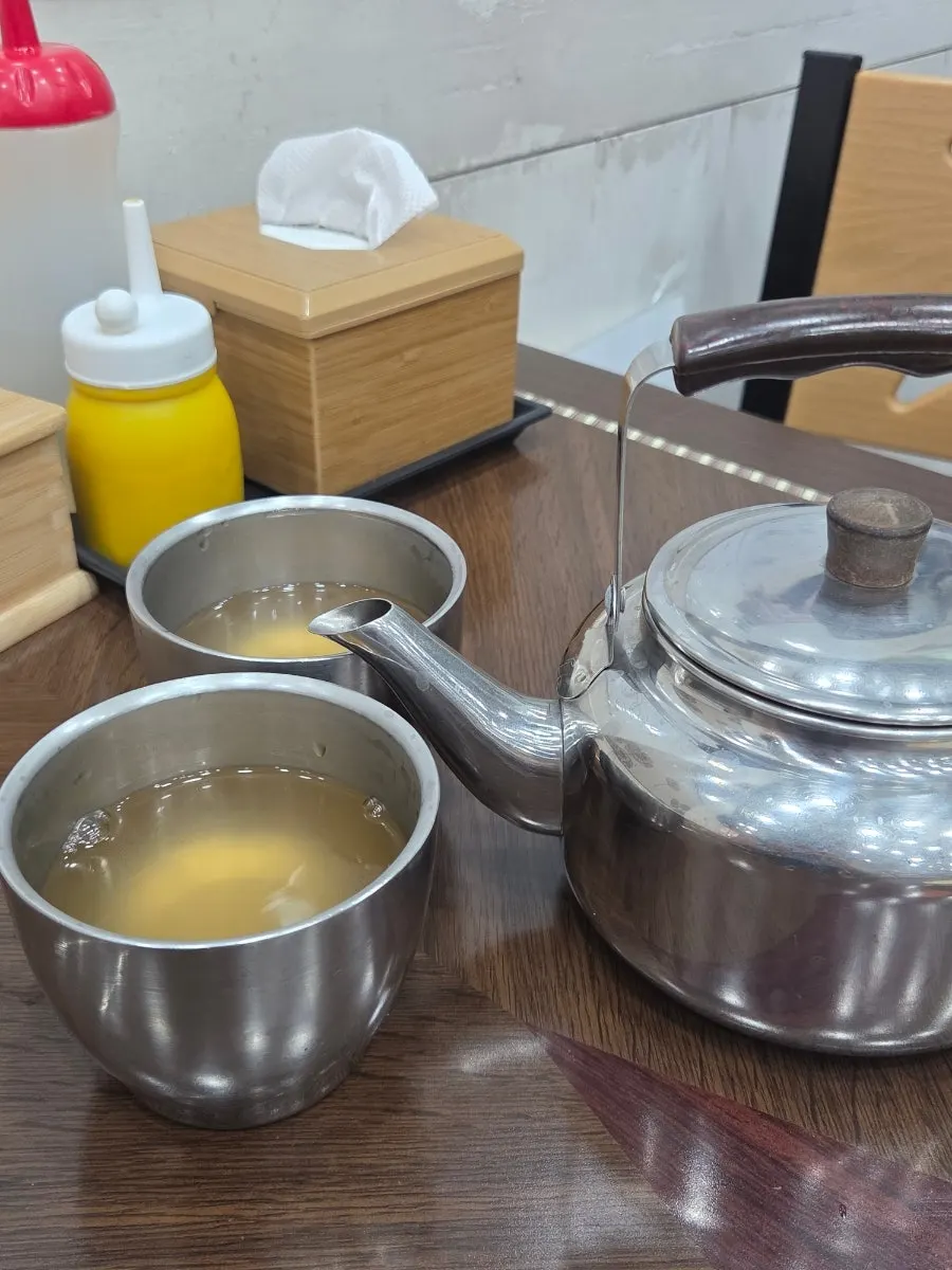 十字に二回切ったミルミョンの麺