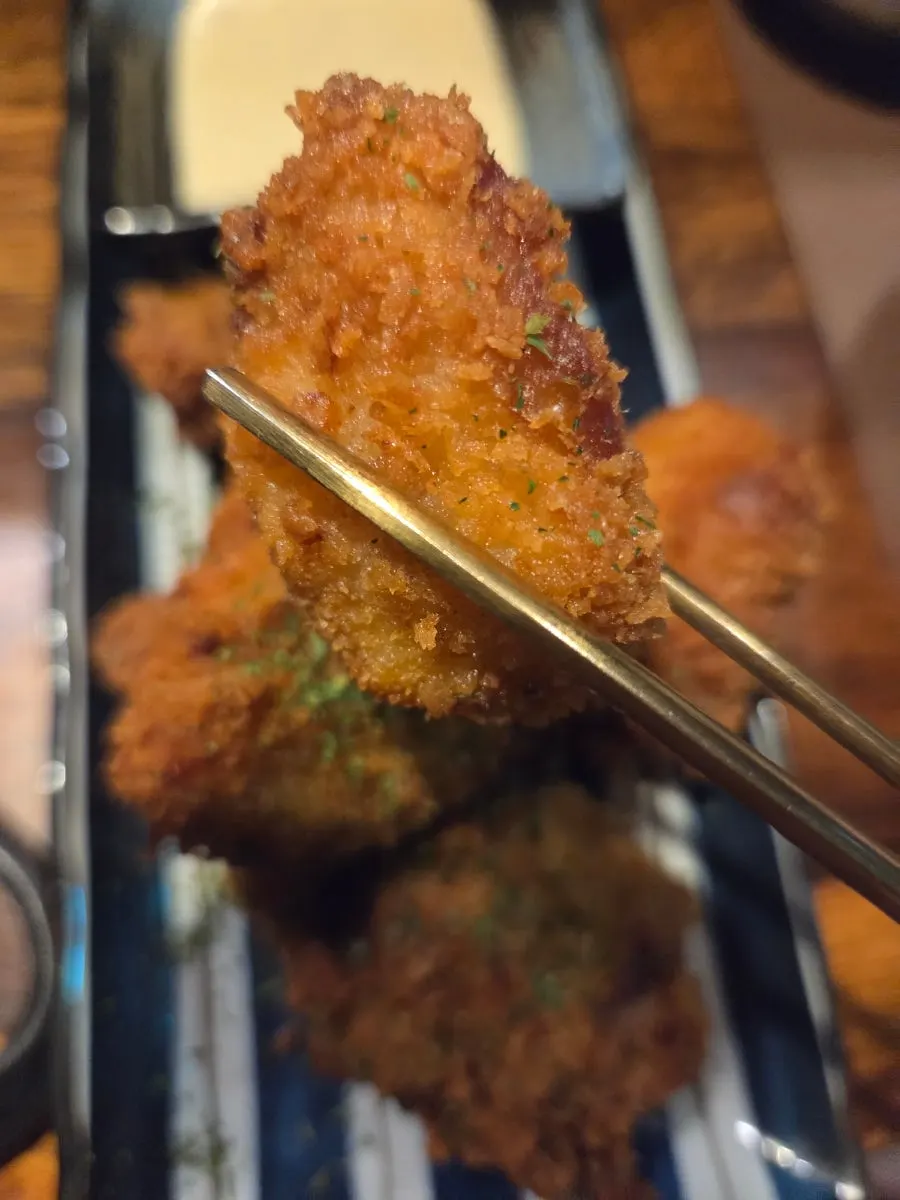 Pork soup set served with crisp fried chicken
