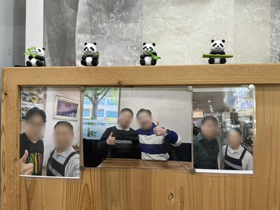 Wall display noting Seomyeon Milmyeon's TV appearances
