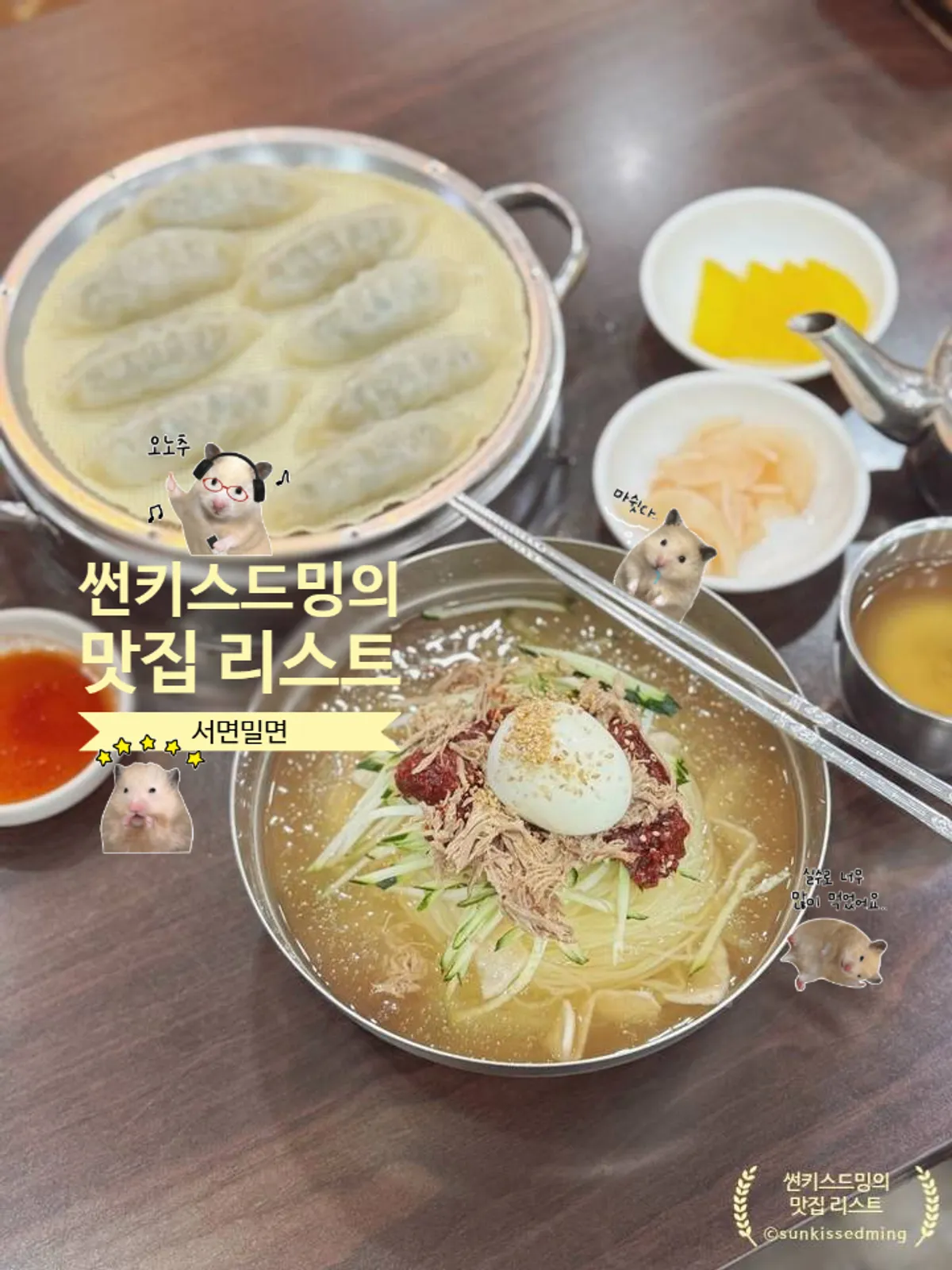 A bowl of Seomyeon Milmyeon's mul-milmyeon with icy broth