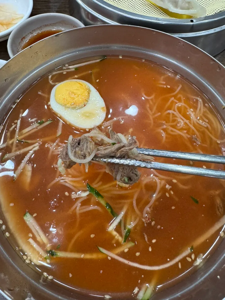 손으로 찢은 소고기 고명