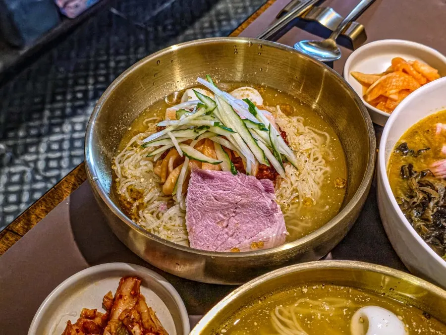Bibim milmyeon with broth