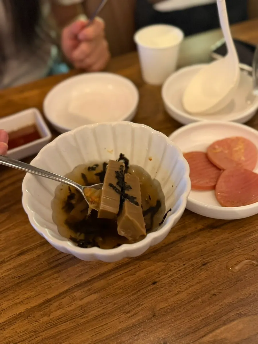 Basic side dish spread at Mokhwa Silbi