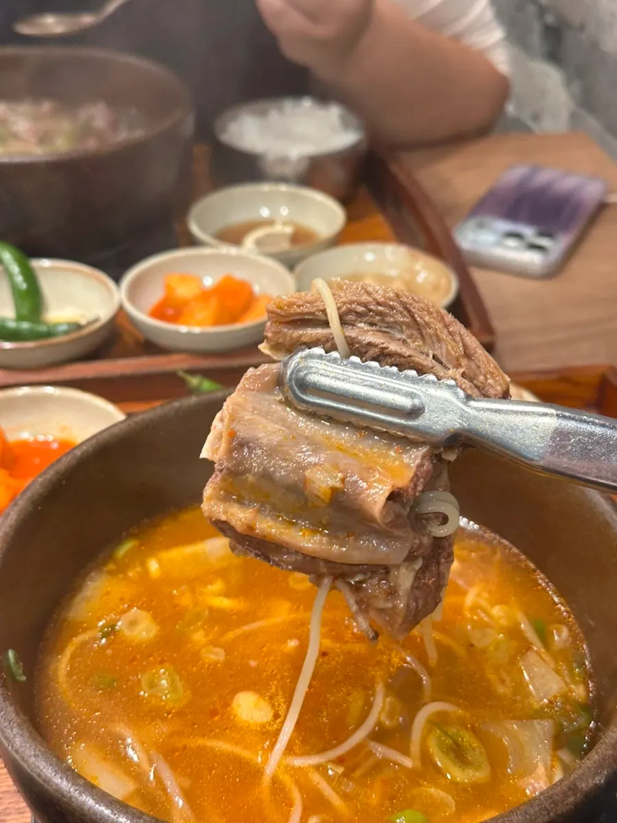 Galbitang meal with rice