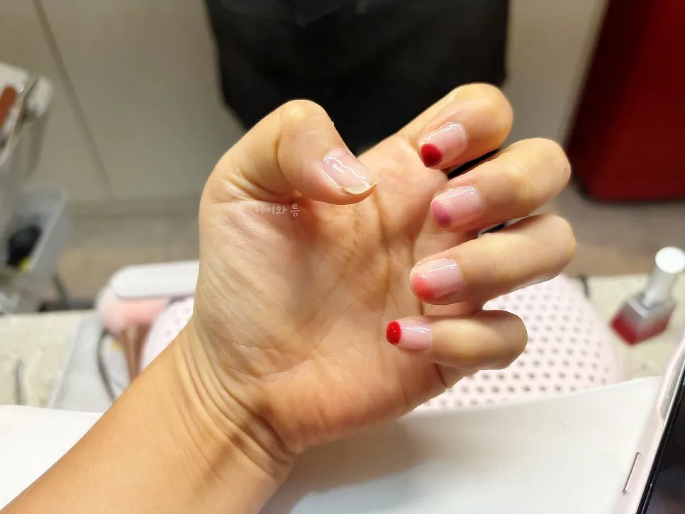 컬러 테스트로 고른 젤 색상 비교