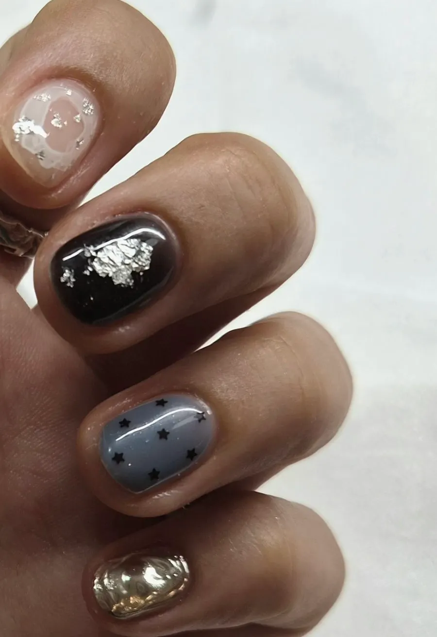 Finished monthly art nails from Jsu Beauty