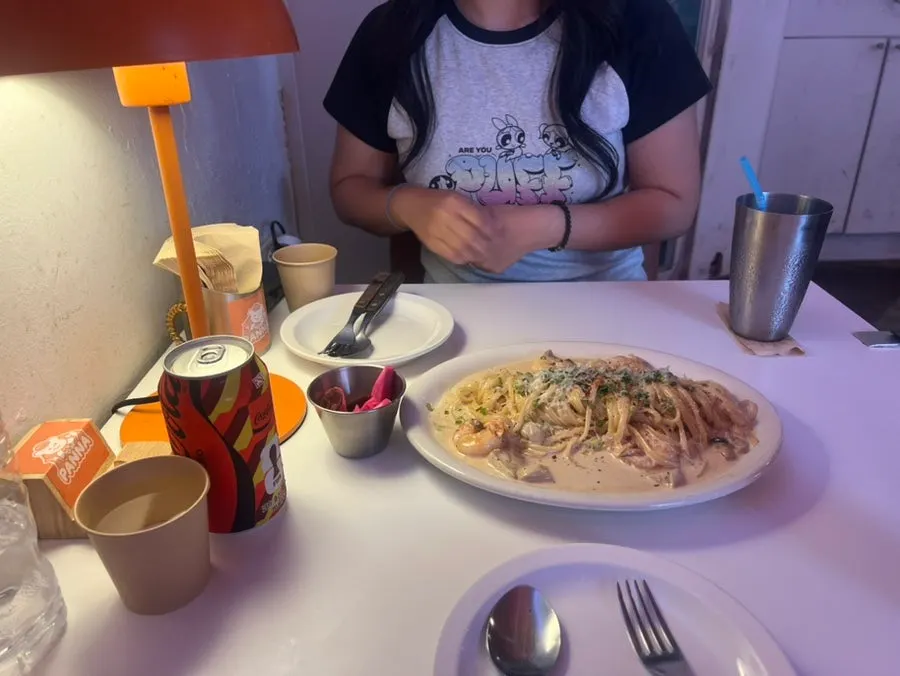 Order slip being written on at the table