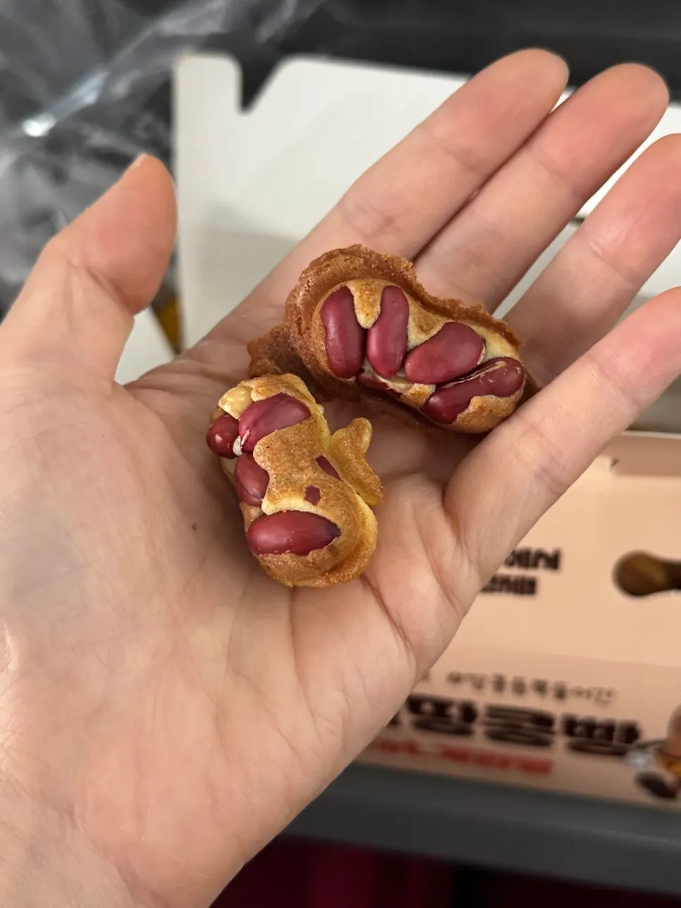 Peanut bread with a thin shell packed full of peanuts