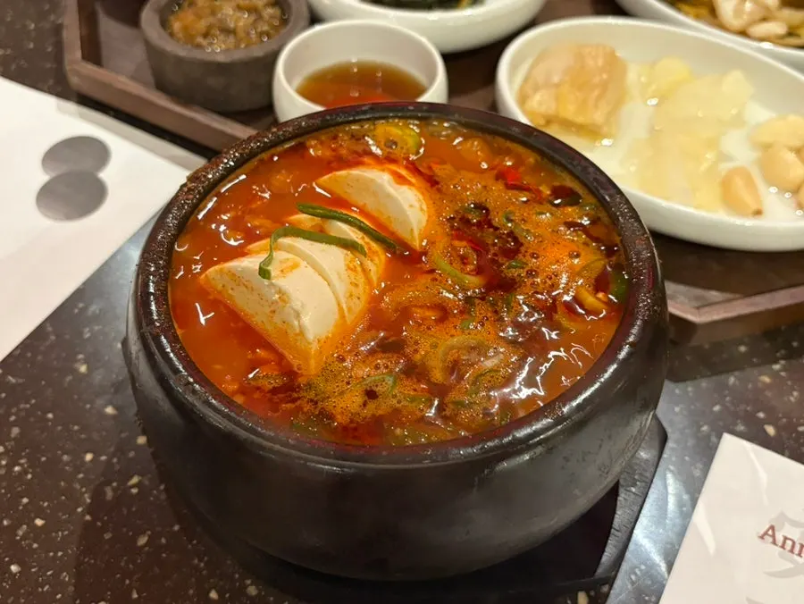Earthenware soft tofu stew menu