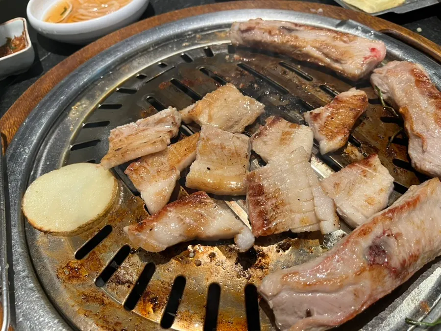 서면 길촌숯불갈비 식사 마무리 상차림