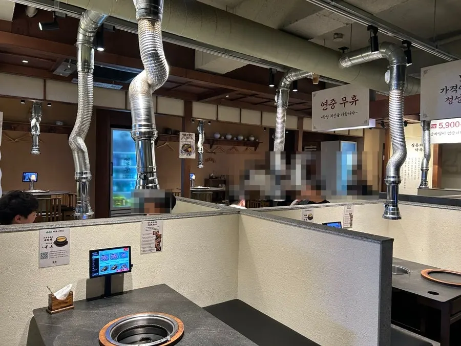 Meat restaurant seating with a private atmosphere