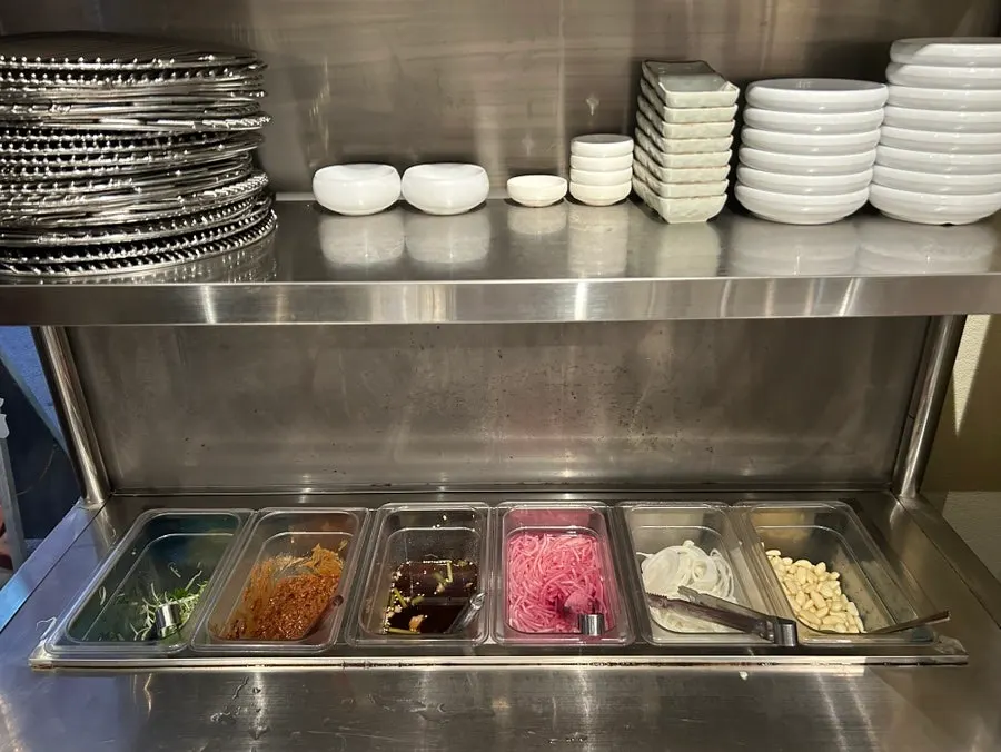 Self-serve bar for small plates and side dishes