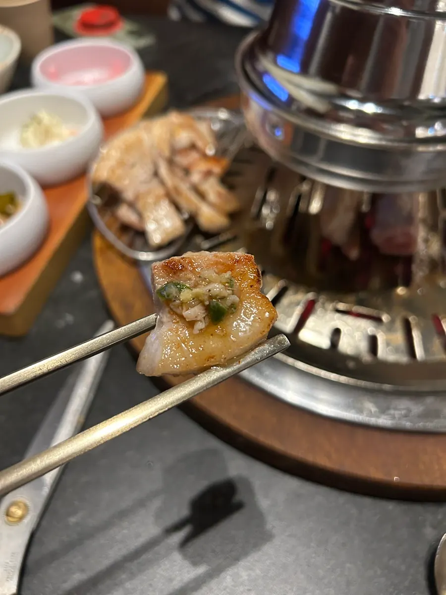 Simply grilled fresh pork ribs