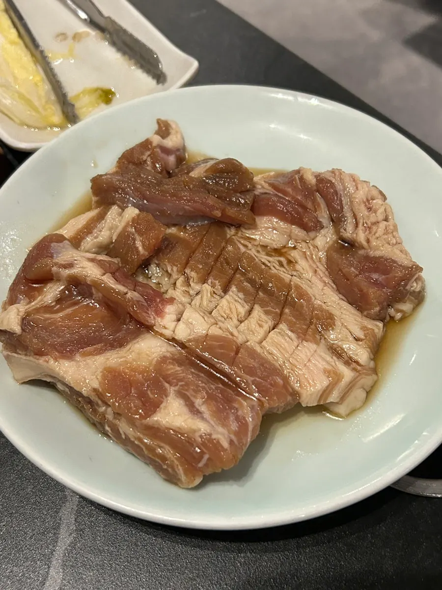 Grilled pork rib bones