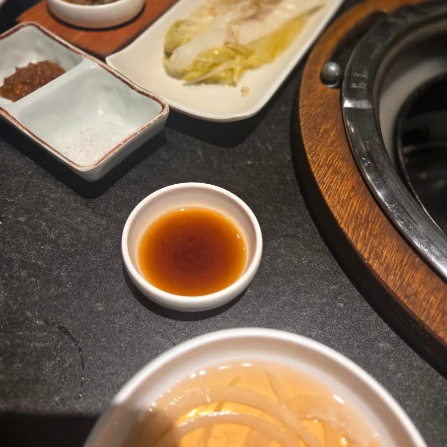 Marinated pork rib platter served on a plate