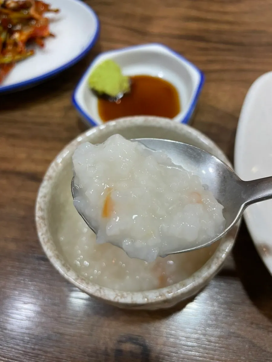 Cháo trắng dùng trước món giải rượu