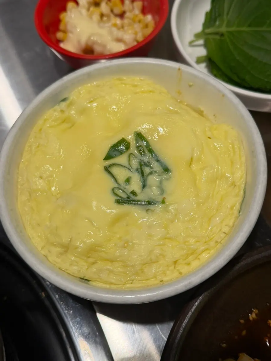 갈비와 묵은지 깻잎쌈