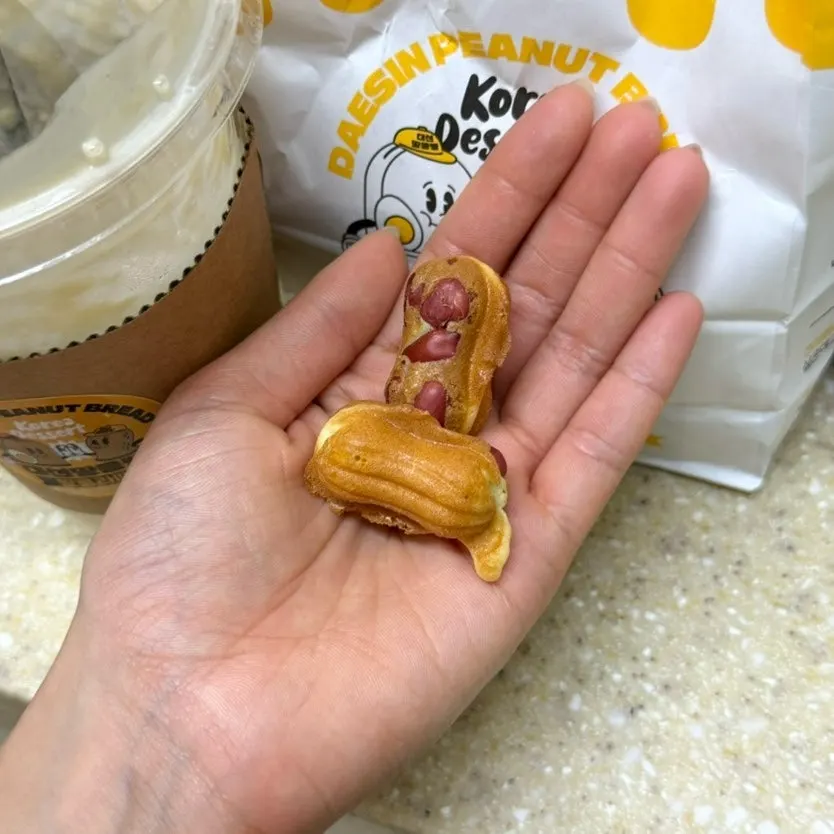Holding a crisp-outside, moist-inside egg bread