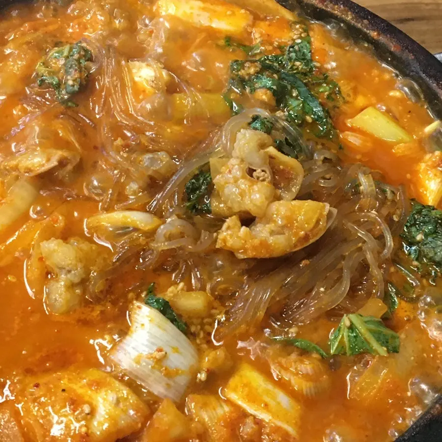 속이 꽉 찬 한우 곱창 클로즈업