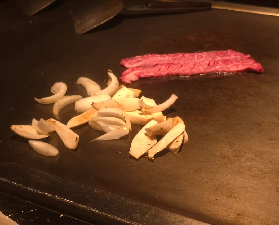 Ordered wagyu steak and yakisoba