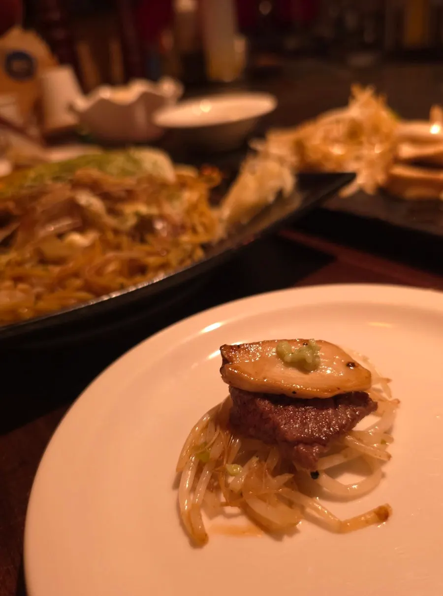 Bite-sized wagyu rib steak