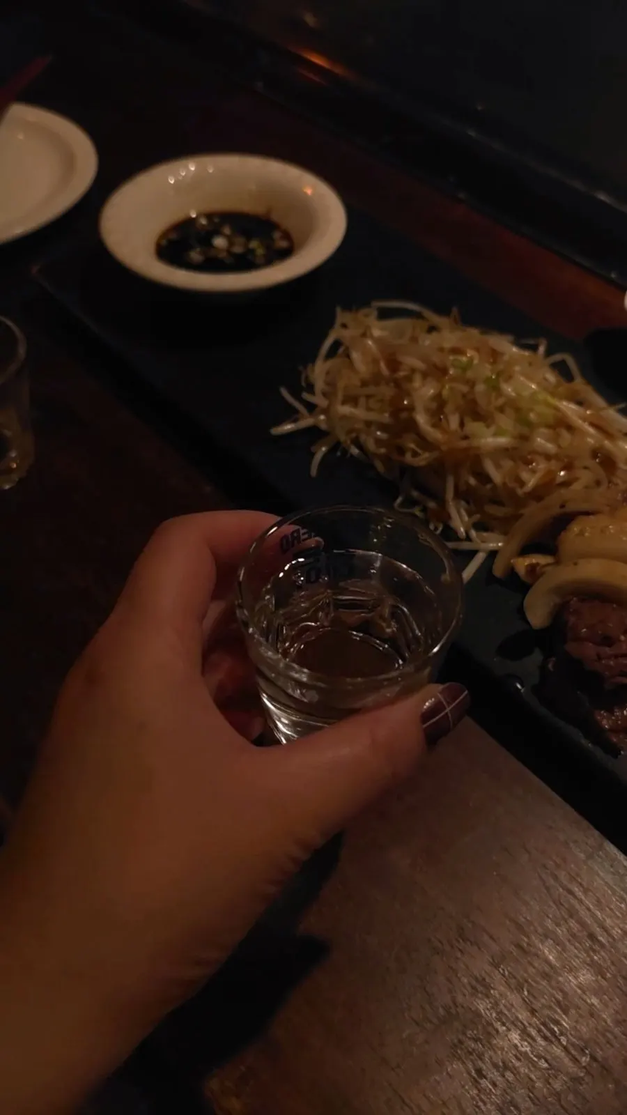 Vegetable garnishes with wagyu steak
