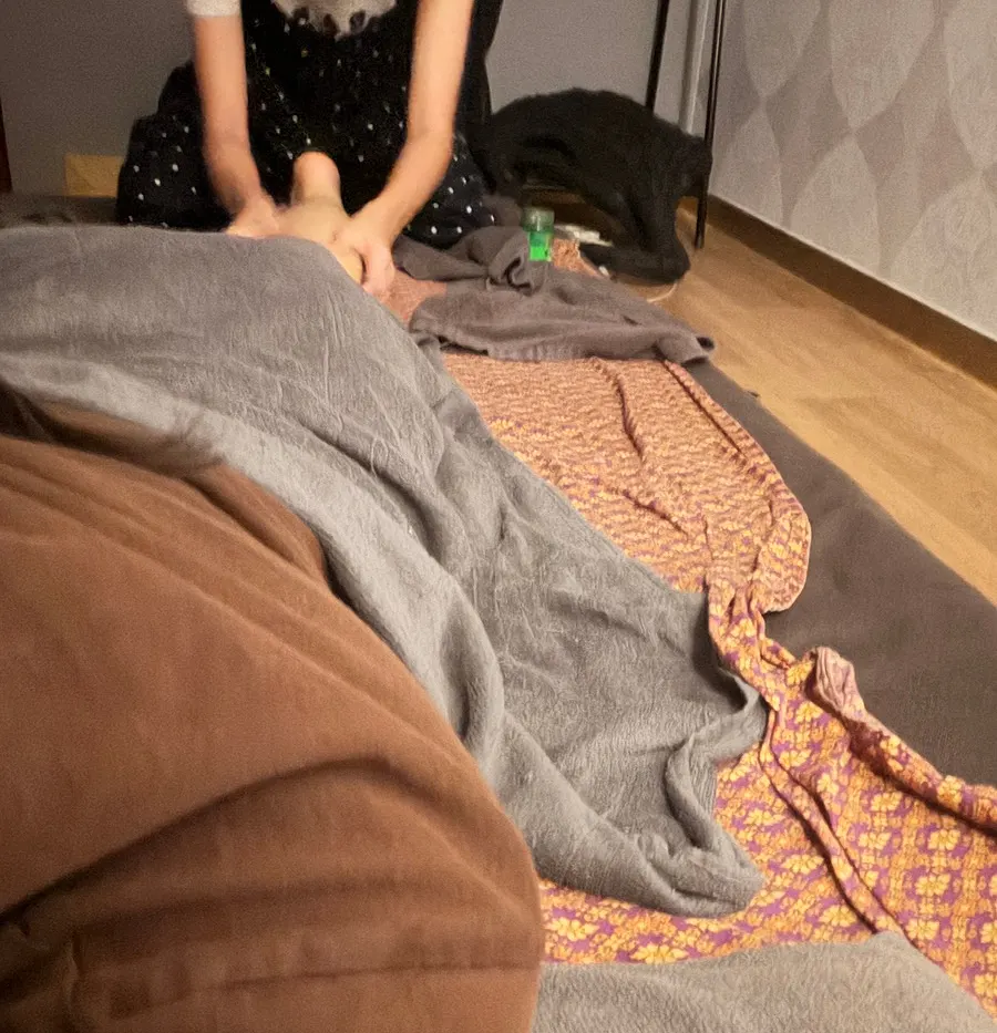 A scene from the authentic Thai massage technique