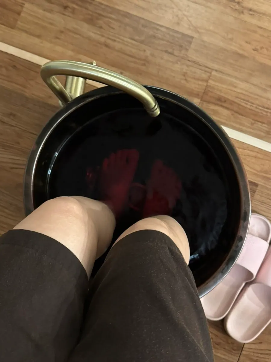 Resting time after the foot bath