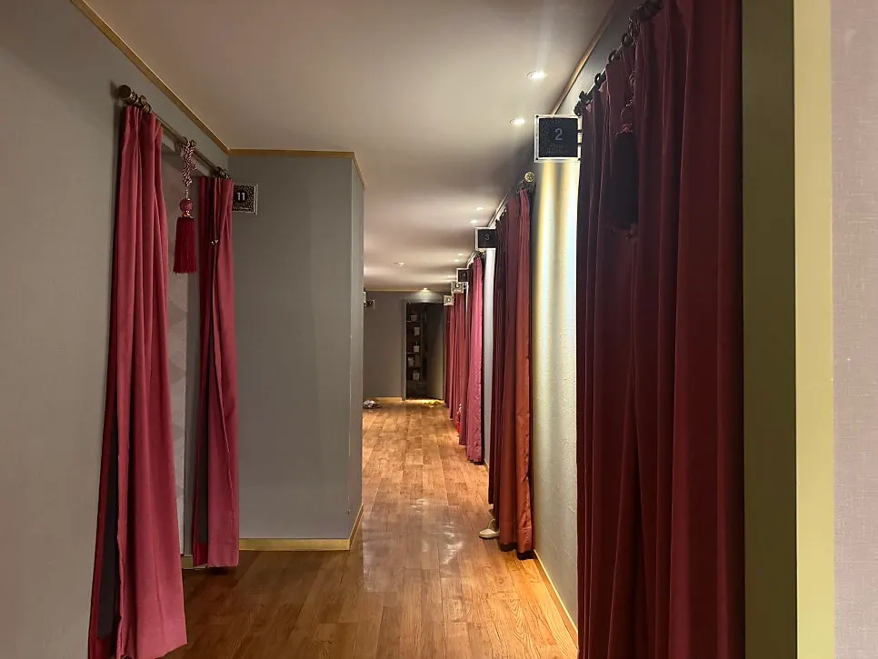 Interior of the shop after the refreshing massage finished